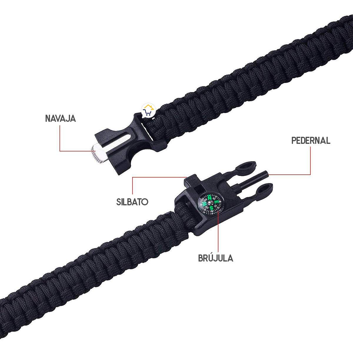 Combo Pulseras Supervivencia Paracord paga 1 y lleva 3!