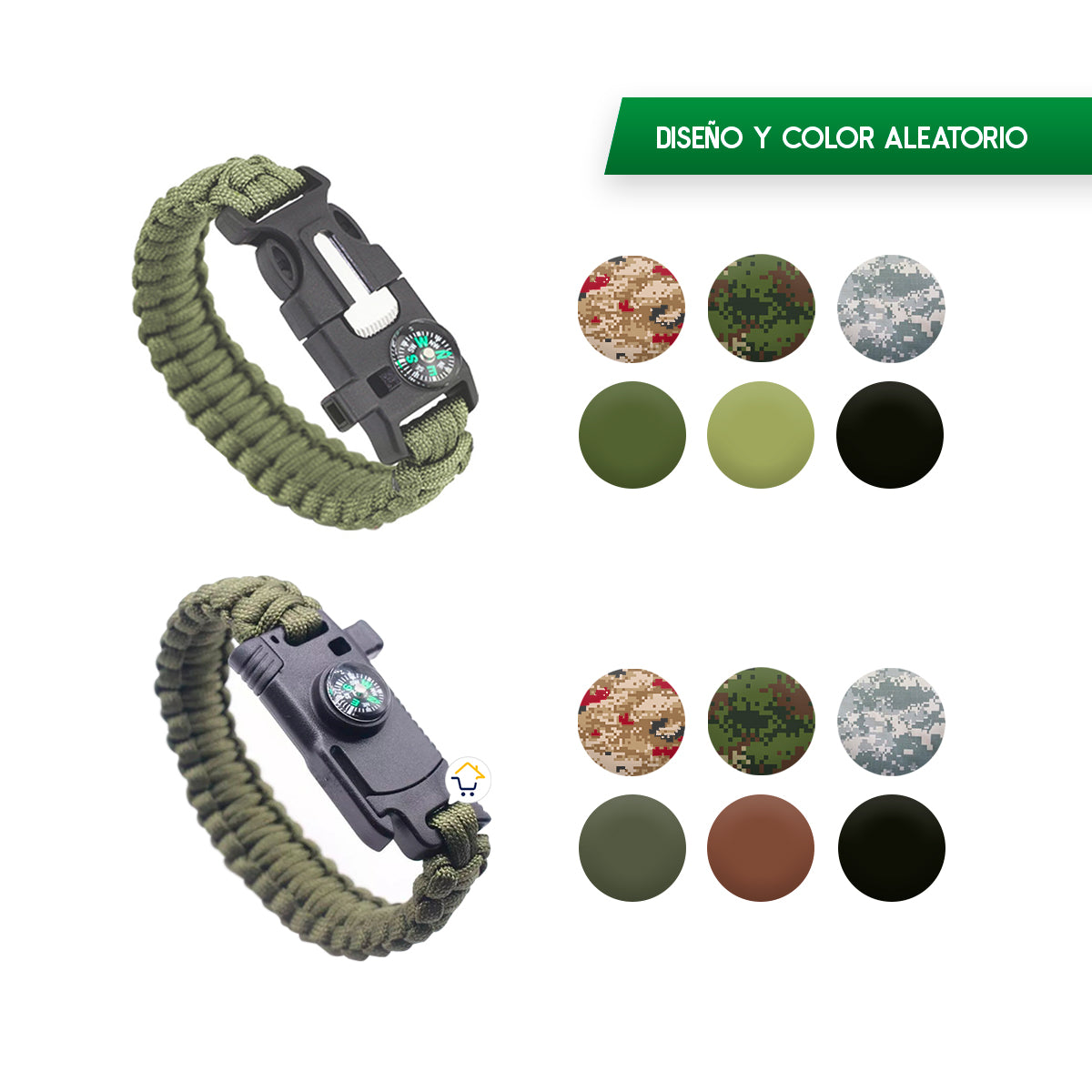 Combo Pulseras Supervivencia Paracord paga 1 y lleva 3!