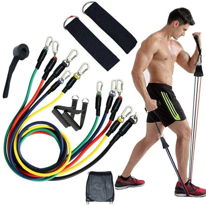 Combo Tabla De Pecho + Rueda De Abdominales + kit bandas tubulares